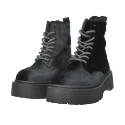 Tata Italia Anfibi con zip frontale.Tacco alto 4cm Nero Best