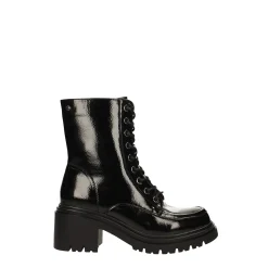 Tata Italia Anfibi in vernice. Tacco largo alto 5cm Nero Discount