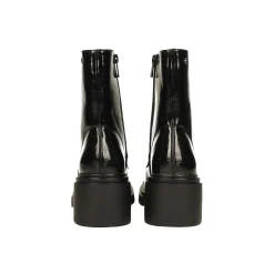 Tata Italia Anfibi in vernice. Tacco largo alto 5cm Nero Discount