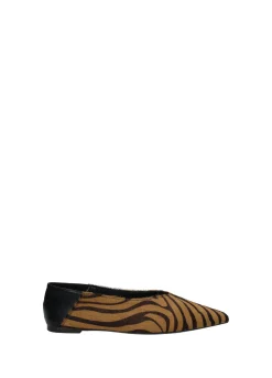 Tata Italia Ballerine Leather Marrone New