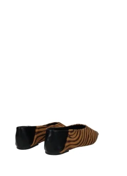 Tata Italia Ballerine Leather Marrone New
