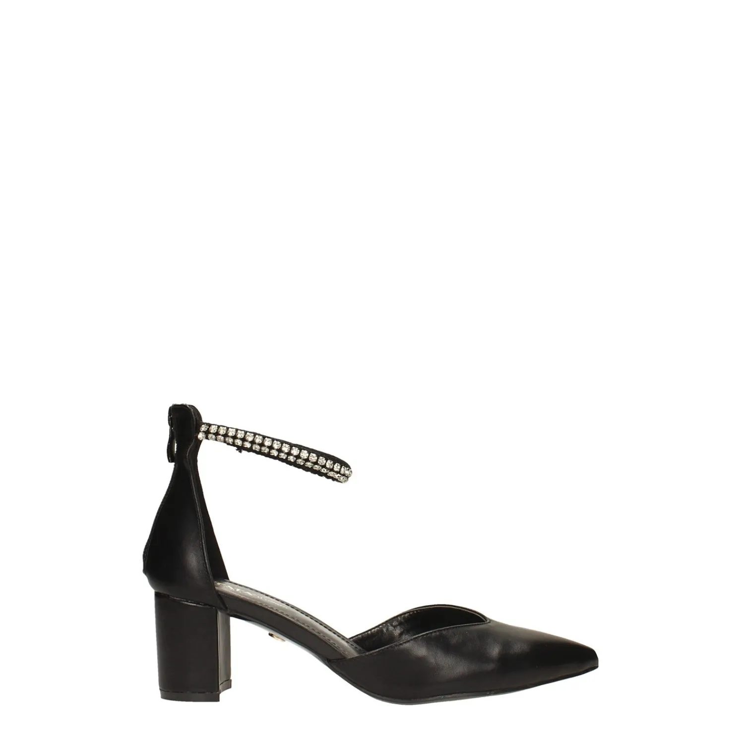 Tata Italia Décolleté a punta con cinturino con strass. Tacco alto 6cm Nero Online