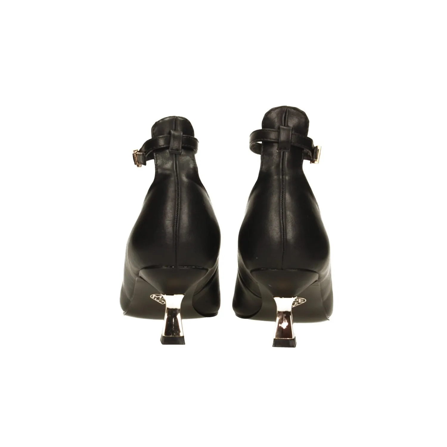 Tata Italia Décolleté con cinturino alla caviglia e tacco a rocchetto dorato alto 6cm Nero Sale