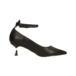 Tata Italia Décolleté con cinturino alla caviglia e tacco a rocchetto dorato alto 6cm Nero Sale