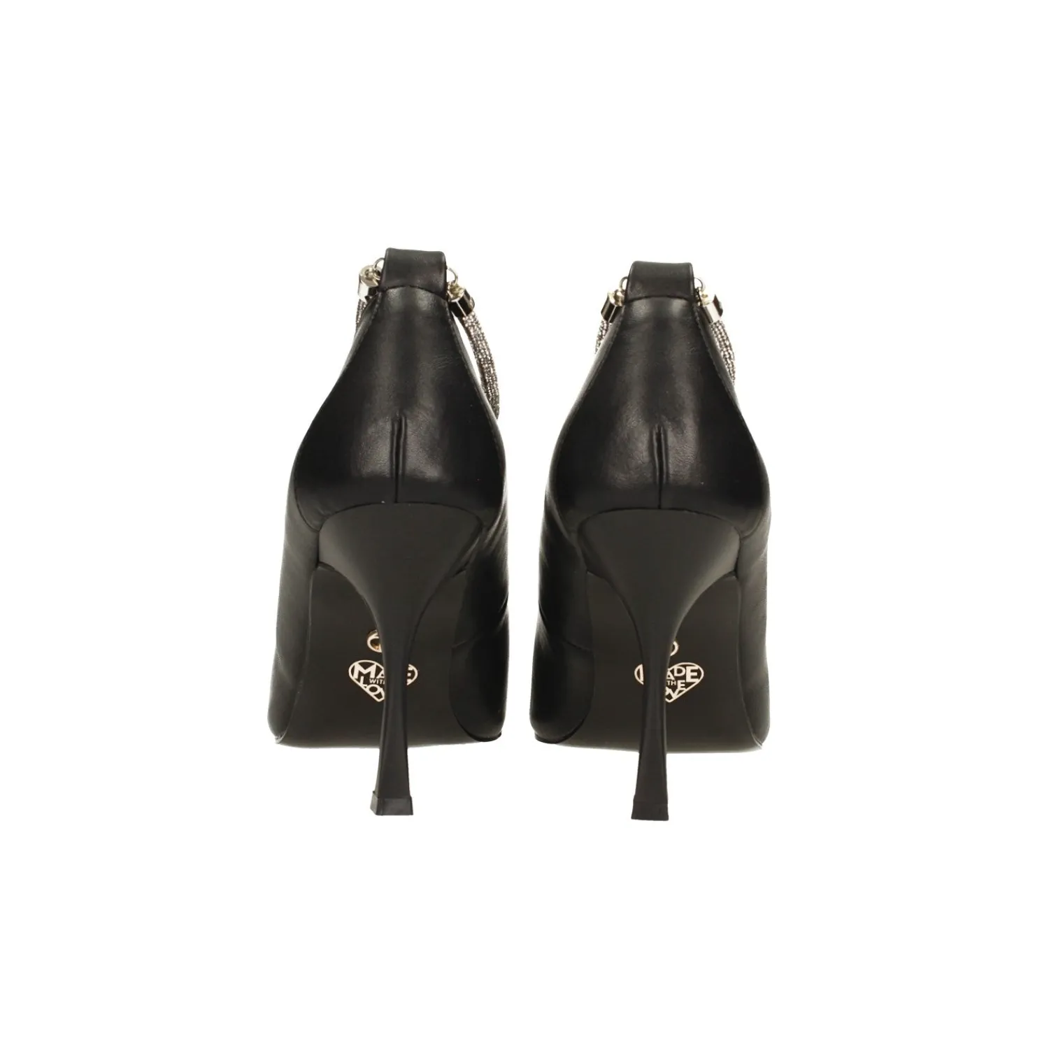 Tata Italia Décolleté con cinturino alla caviglia ricoperto di strass. Tacco alto 9cm Nero Clearance