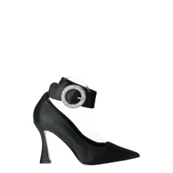 Tata Italia Décolleté con fibbia in giiello.Tacco alto 10cm Nero Outlet