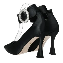 Tata Italia Décolleté con fibbia in giiello.Tacco alto 10cm Nero Outlet