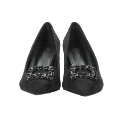 Tata Italia Décolleté con inserto in strass. Tacco alto 8cm Nero Outlet