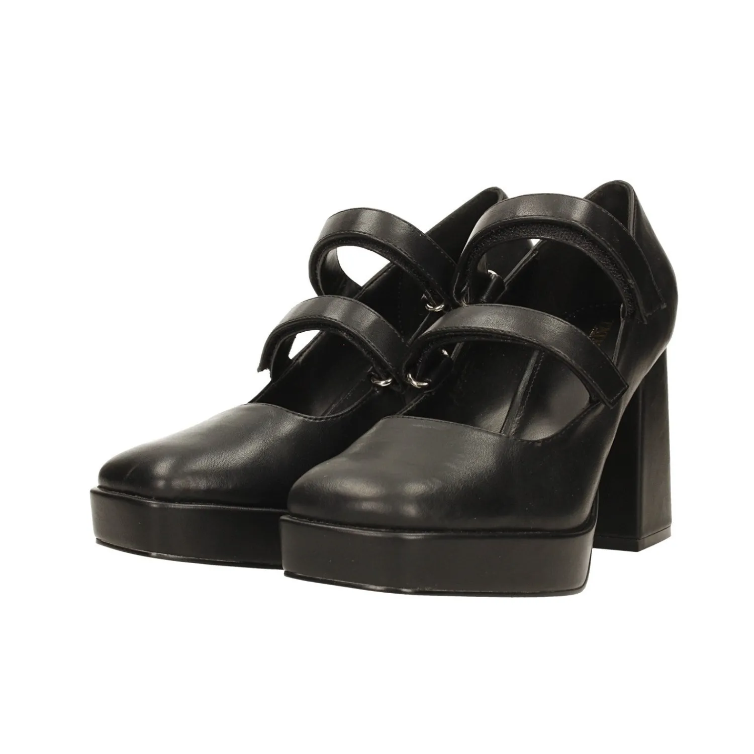 Tata Italia Décolleté con punta squadrata e doppio cinturino. Tacco alto 9cm Nero Sale