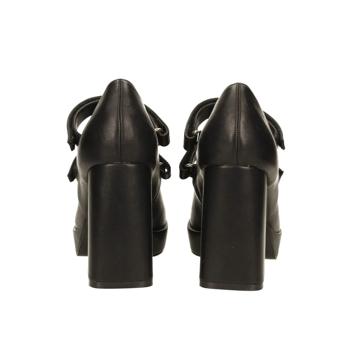 Tata Italia Décolleté con punta squadrata e doppio cinturino. Tacco alto 9cm Nero Sale