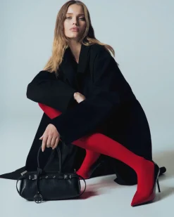 Tata Italia Décolleté donna effetto vernice sfumata nero/ Rosso Sale