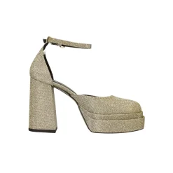 Tata Italia Décolleté glitterate con doppio plateau. Made in Italy. Tacco alto 11cm Outlet