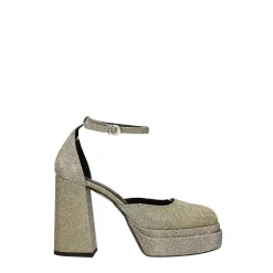 Tata Italia Décolleté glitterate con doppio plateau. Made in Italy. Tacco alto 11cm Outlet