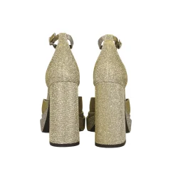 Tata Italia Décolleté glitterate con doppio plateau. Made in Italy. Tacco alto 11cm Outlet