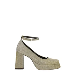 Tata Italia Décolleté glitterate. con punta squadrata e plateau. Made in Italy. Tacco alto 9cm Clearance