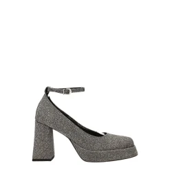 Tata Italia Décolleté glitterate. con punta squadrata e plateau. Made in Italy. Tacco alto 9cm Clearance