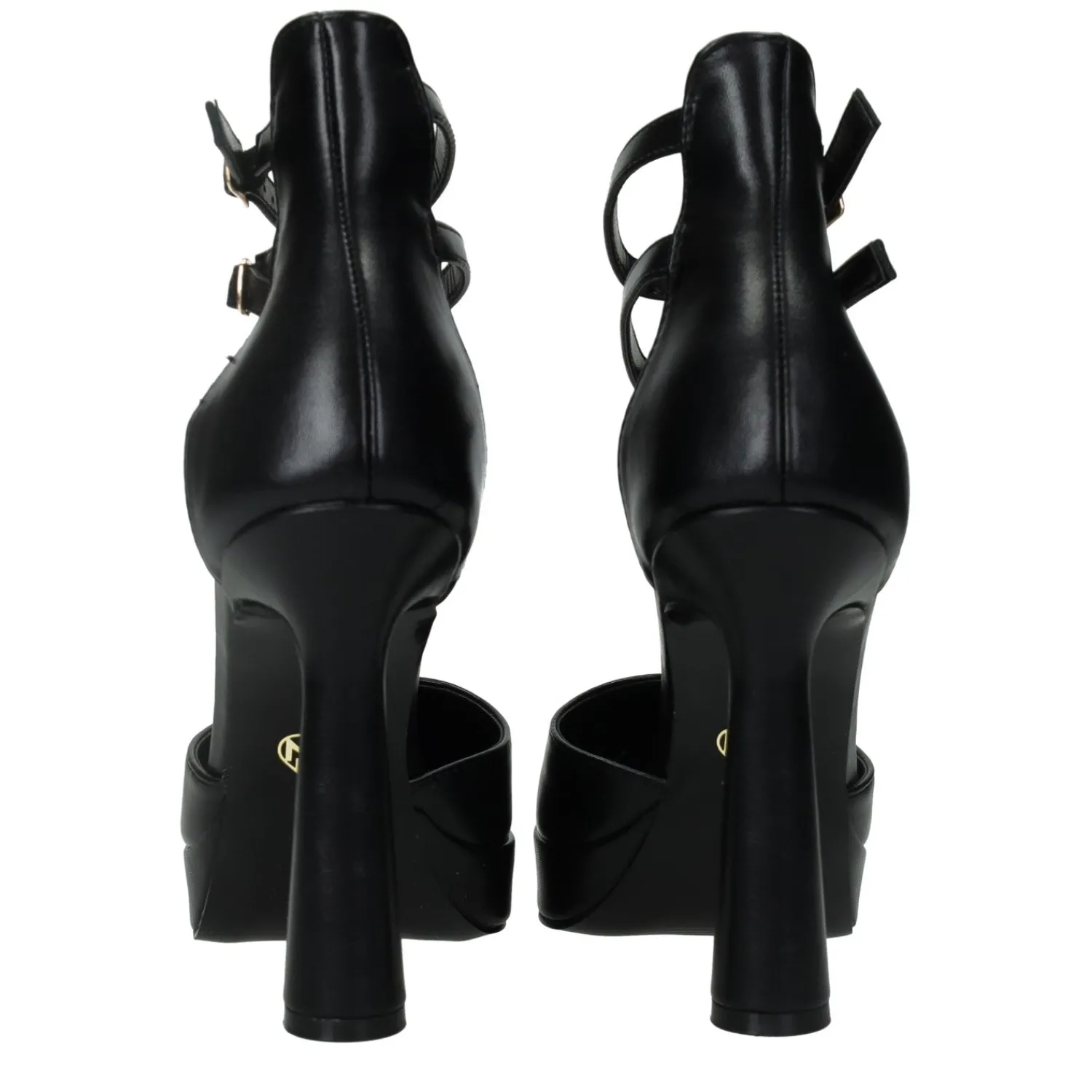 Tata Italia Décolleté platform con doppio cinturino. Tacco alto 12cm Nero Sale