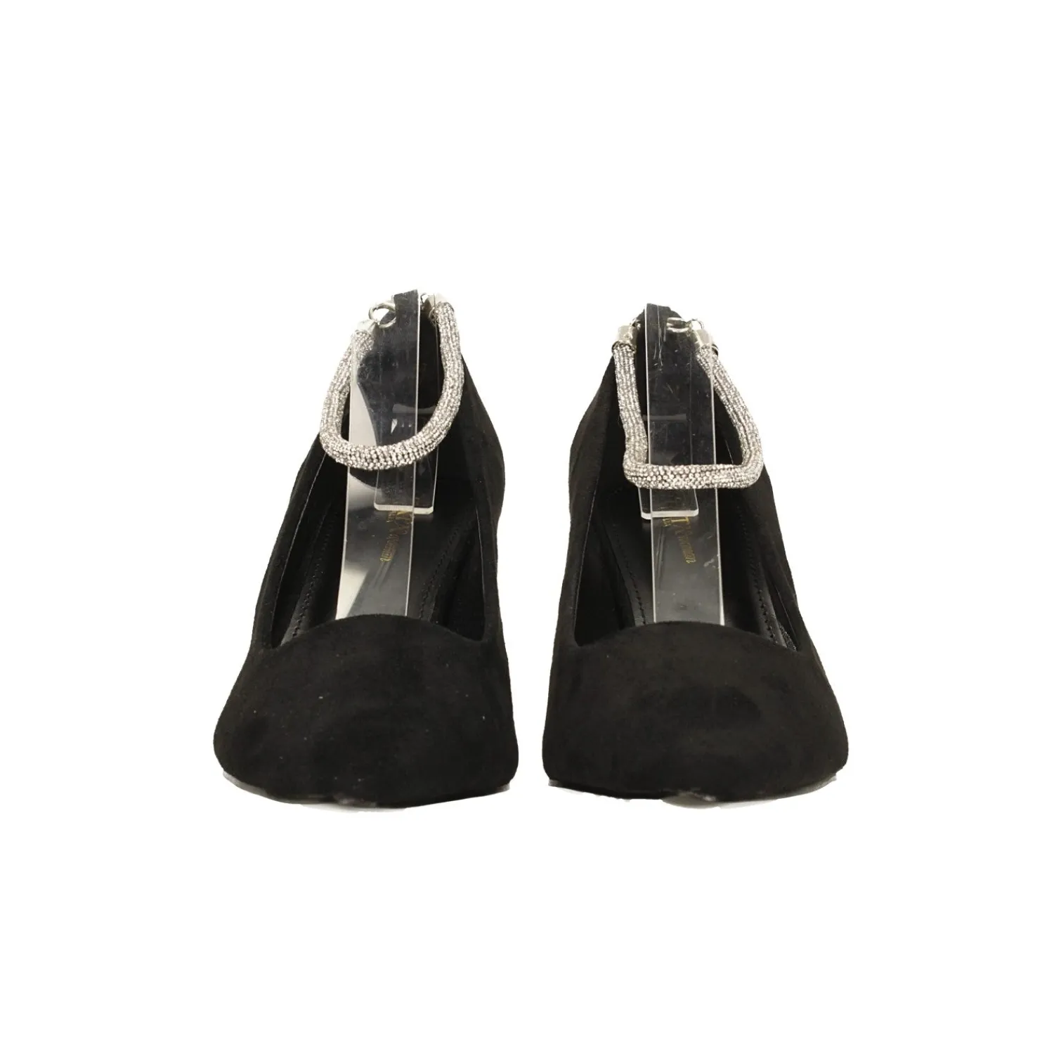 Tata Italia Décolleté scomasciate con cinturino alla caviglia con strass. Tacco alto 5cm Nero Hot