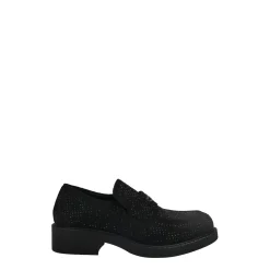 Tata Italia Mocassini con strass.Tacco alto 4cm Nero Discount