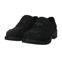 Tata Italia Mocassini con strass.Tacco alto 4cm Nero Discount