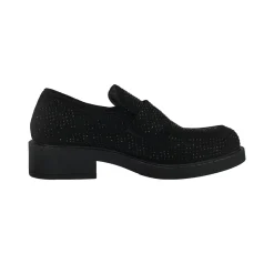 Tata Italia Mocassini con strass.Tacco alto 4cm Nero Discount