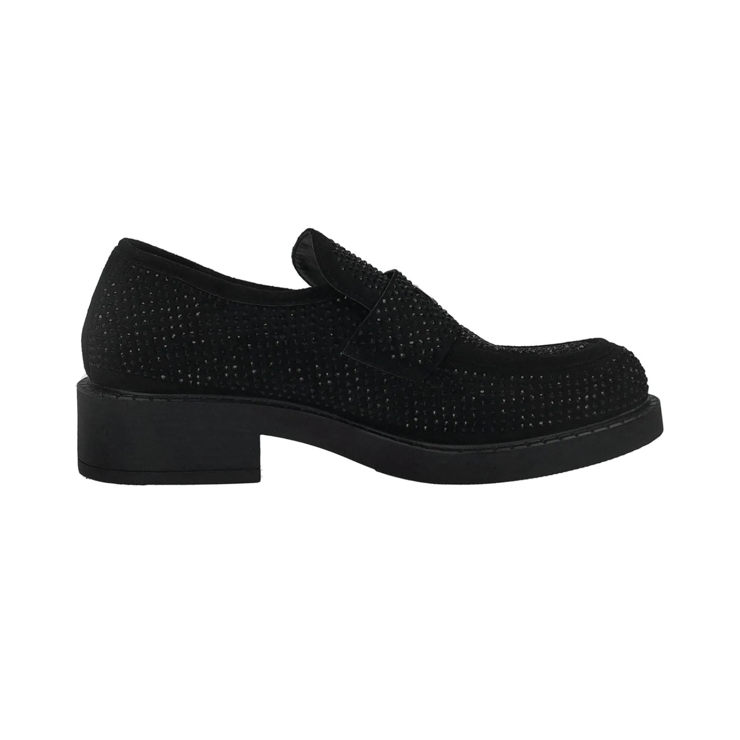 Tata Italia Mocassini con strass.Tacco alto 4cm Nero Discount