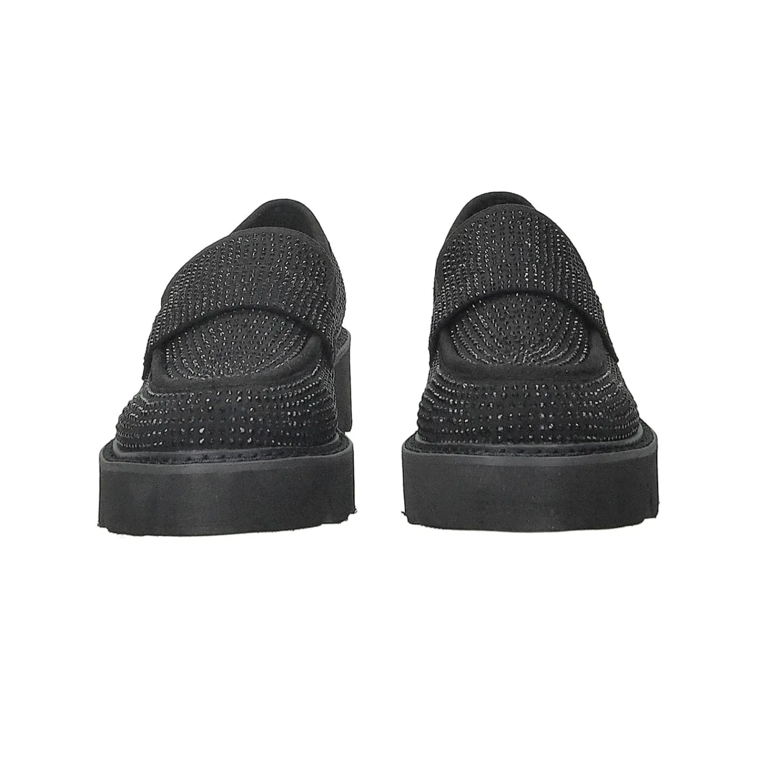 Tata Italia Mocassini con strass.Tacco alto 4cm Nero Hot