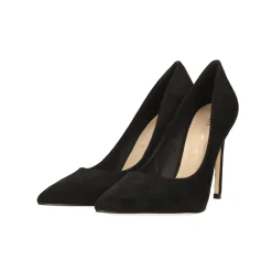 Tata Italia Pumps in microfibra con scollo tondo. Stiletto alto 11cm Nero Best