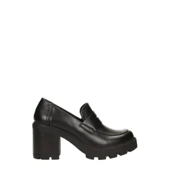 Tata Italia Pumps mocassino con tacco largo alto 7cm Nero