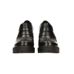 Tata Italia Pumps mocassino con tacco largo alto 7cm Nero