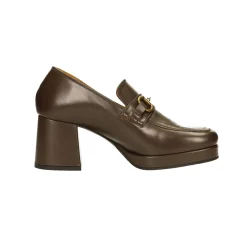 Tata Italia Pumps mocassino in vera pelle. Tacco alto 7cm Outlet