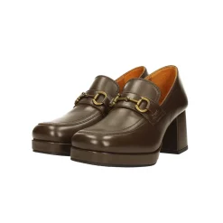 Tata Italia Pumps mocassino in vera pelle. Tacco alto 7cm Outlet