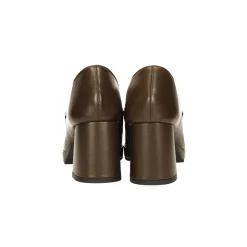 Tata Italia Pumps mocassino in vera pelle. Tacco alto 7cm Outlet