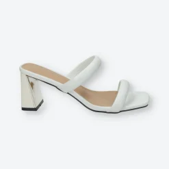 Tata Italia Sandali con doppia fascia.Tacco alto 6cm Bianco Hot
