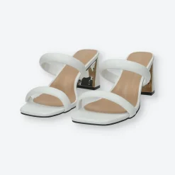 Tata Italia Sandali con doppia fascia.Tacco alto 6cm Bianco Hot