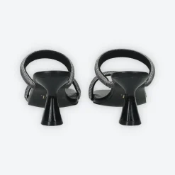 Tata Italia Sandali con due fasce e strass. Tacco alto 7cm Nero Best