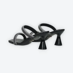 Tata Italia Sandali con due fasce e strass. Tacco alto 7cm Nero Best