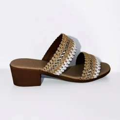 Tata Italia Sandali con fasce ricamate Made in Italy Beige Online