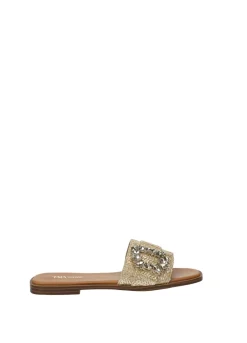 Tata Italia Sandali con fibbia gioiello Oro New