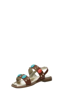 Tata Italia Sandali con pietre Marrone Discount
