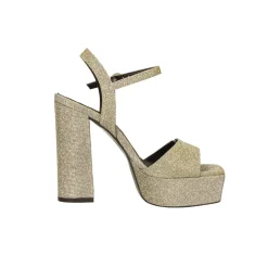 Tata Italia Sandali con plateau glitterati. Made in Italy. Tacco alto 13cm