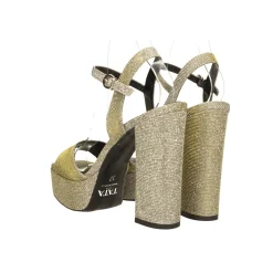 Tata Italia Sandali con plateau glitterati. Made in Italy. Tacco alto 13cm