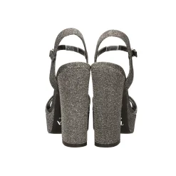 Tata Italia Sandali con plateau glitterati. Made in Italy. Tacco alto 13cm