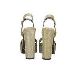 Tata Italia Sandali con plateau glitterati. Made in Italy. Tacco alto 13cm