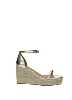 Tata Italia Sandali con zeppa in corda Oro New