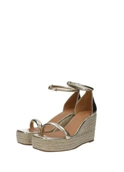 Tata Italia Sandali con zeppa in corda Oro New