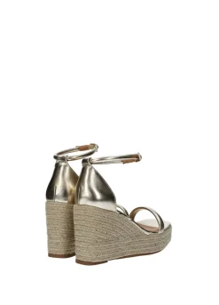 Tata Italia Sandali con zeppa in corda Oro New