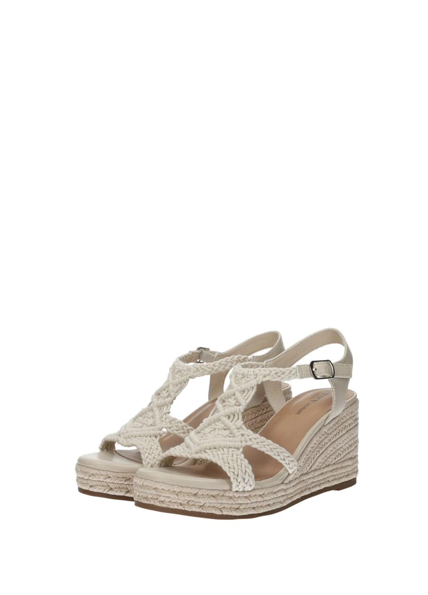 Tata Italia Sandali con zeppa in corda Bianco Clearance