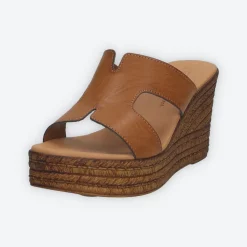 Tata Italia Sandali con zeppa. Made in Italy.Tacco alto 8cm Marrone Best