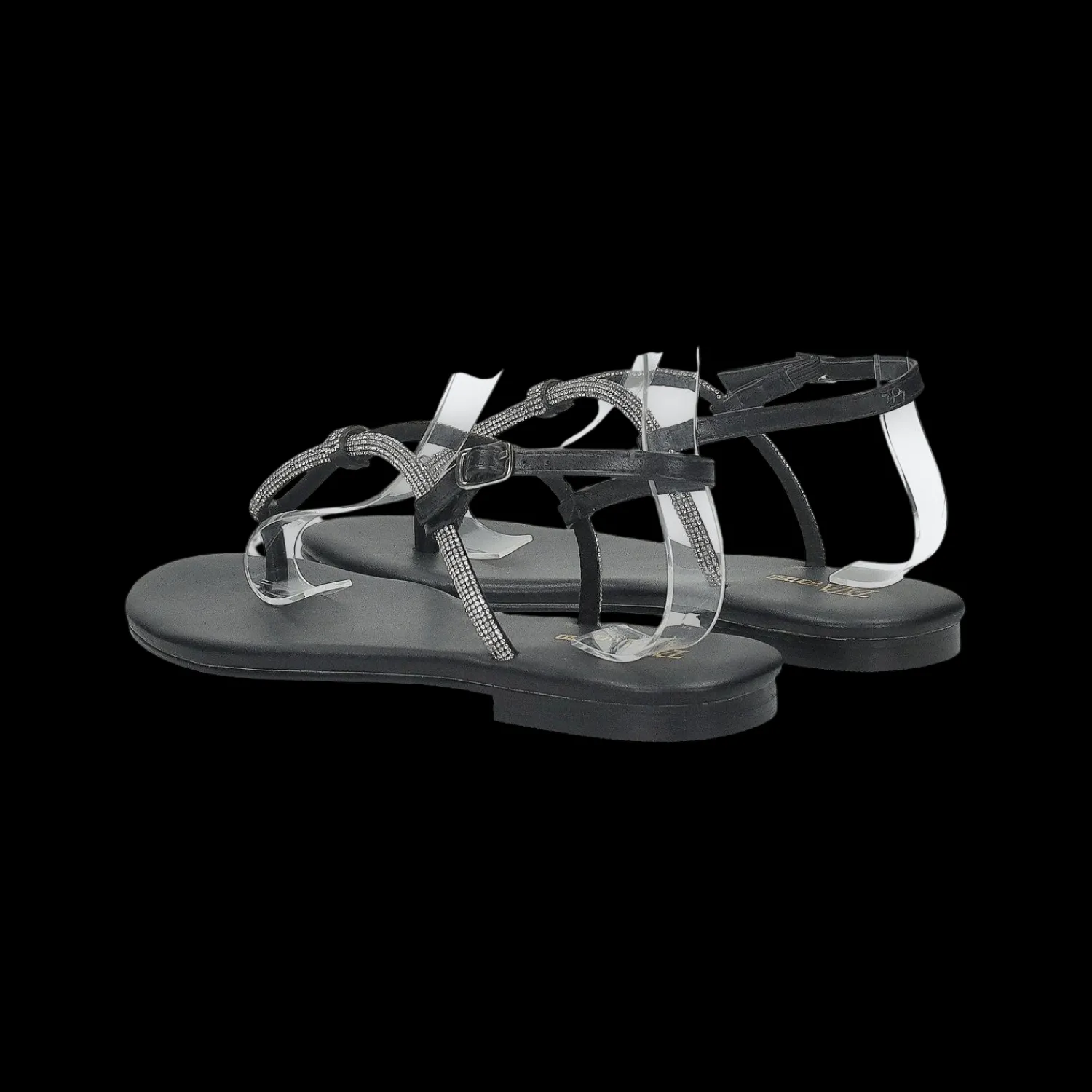 Tata Italia Sandali flat con dettaglio listini in strass. Discount